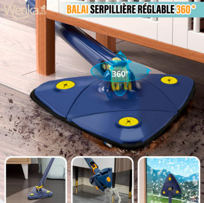 Balai de Nettoyage Réglable Rotative à 360°